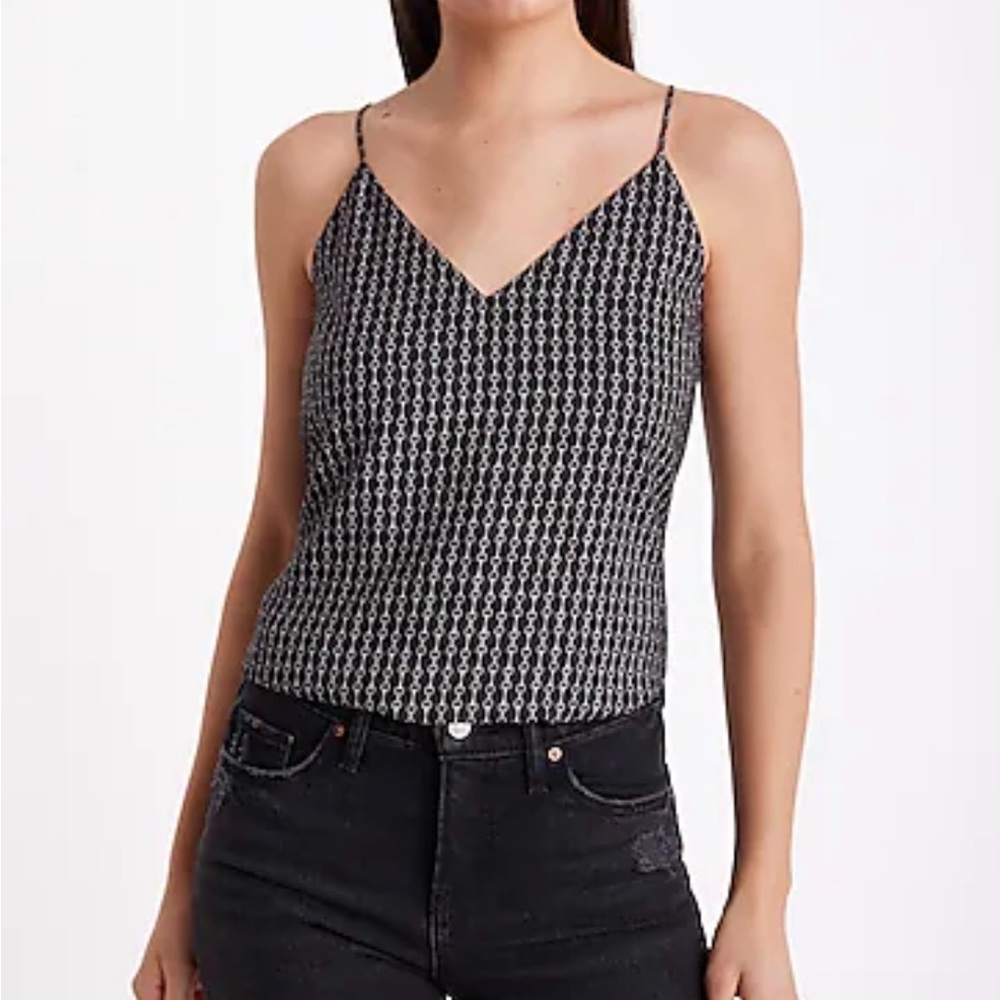 Express Black and White Patterned Camisole
